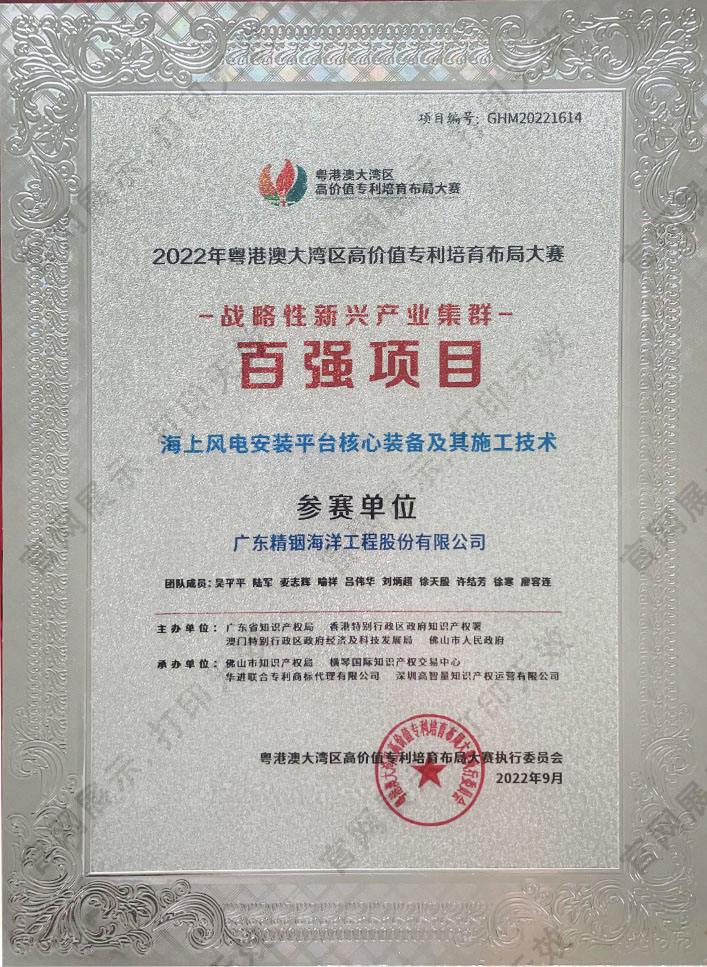 大灣區(qū)專利布局大賽百?gòu)?qiáng)項(xiàng)目